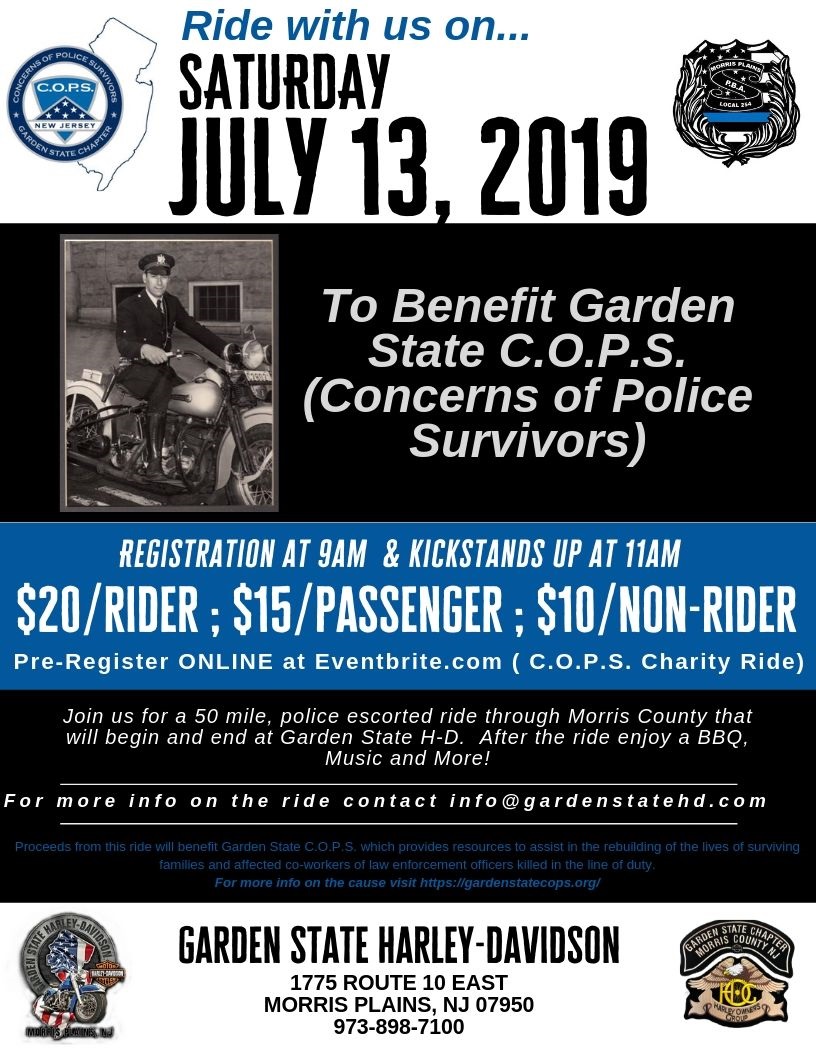 Garden State C O P S Charity Ride Garden State Hog Chapter